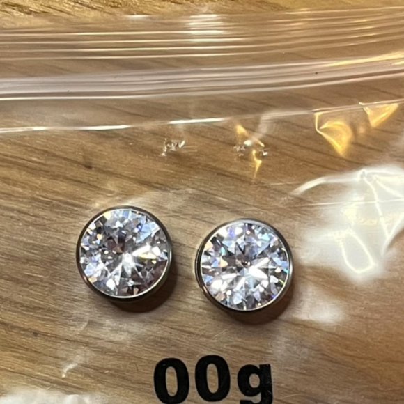 00 Gauge Steel Gemstone Tunnel Taper stretcher Plug Bundle Bodfx - Picture 1 of 5